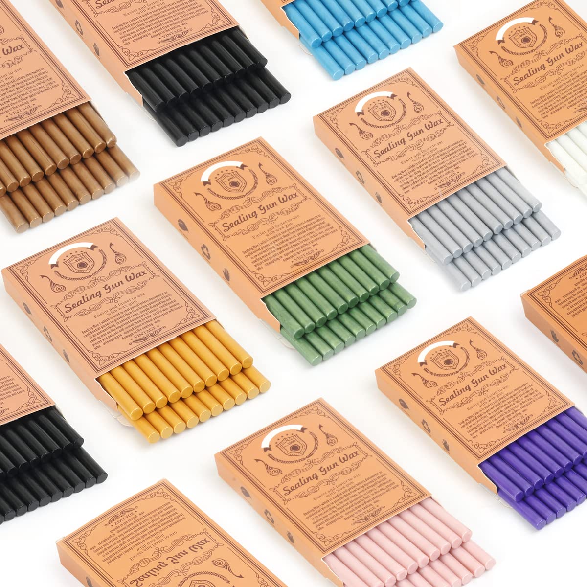Wax Seal Kits, Wasole 40Pcs Pine Green Sealing Wax Sticks with Glue Gun + 2Pcs Wax Seal Pens for Wax Seal Stamp, Great for Wedding Invitations, Birthday Cards, Envelopes, Gift Wrapping