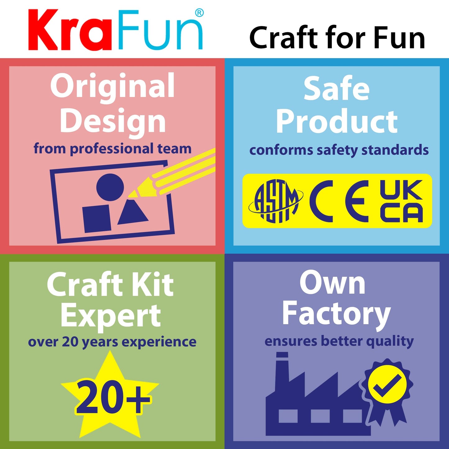 KRAFUN My First Sewing Kit for Kids Ages 6-10 Beginners | Learn to Sew Panda Stuffed Animal | Premium Thick Felt | Craft Gift for Girls & Boys