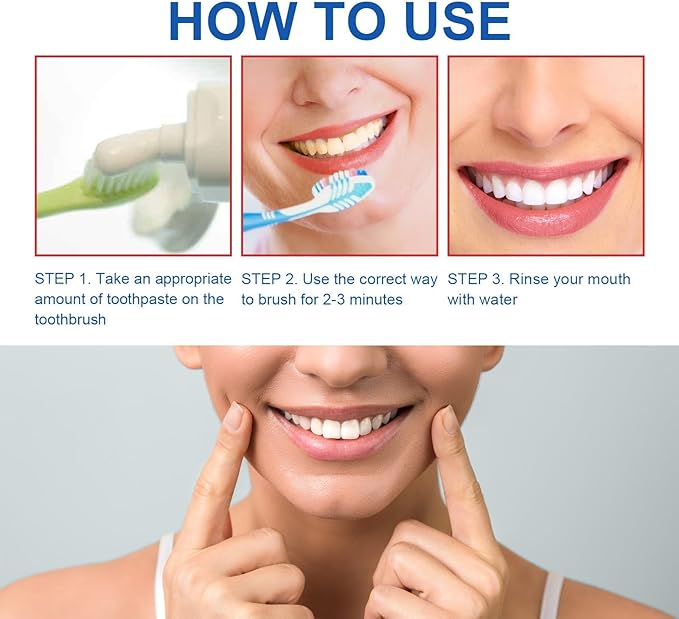 SP-6 Probiotic Brightening Toothpaste,Super Probiotic-SP-6 Fluoride-Free Toothpaste for Sensitive Teeth, Gentle Mint, Fresh Breath,Daily Use for Oral Health 140g/4.9oz (2 Pcs)