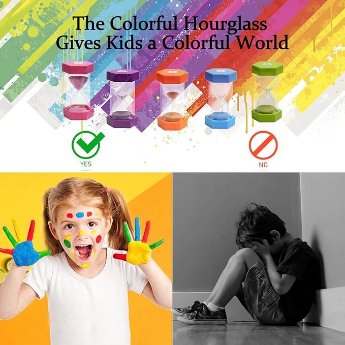 10 Minutes Sand Timer, Hourglass Timer, Sand Clock for Kids, Colorful Sand Watch, Sandglass Timer, Visual Timer for Home Office Kitchen Decor (Blue)
