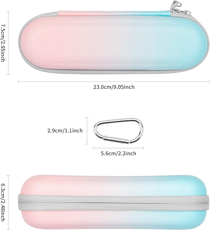 YINKE Travel Case for Oral B/io 7 8 9 /Oral-B Pro Smartseries/Philips Sonicare ProtectiveClean Electric Toothbrush, Hard EVA Case Protective Cover Storage Bag (gradient)