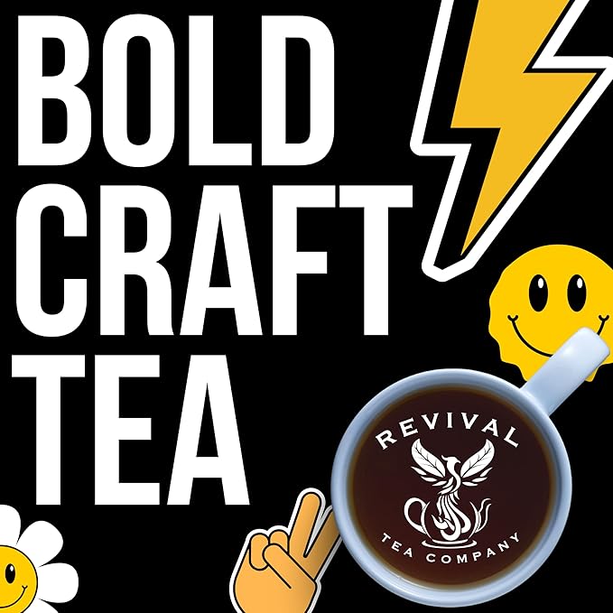 Revival Tea Company Chamomile Mint Tea - Herbal Tea Blend of Chamomile Flowers and Peppermint Leaf - Caffeine Free - 24 Tea Bags