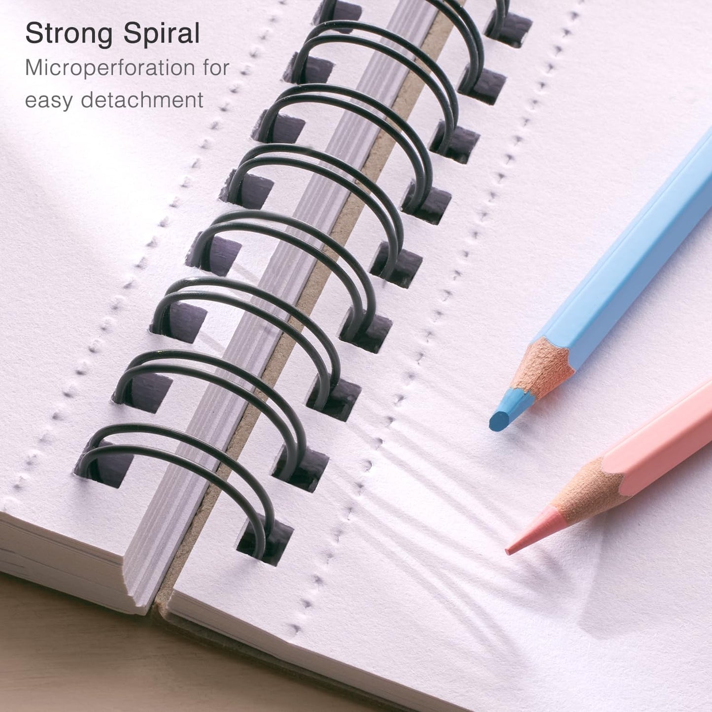 ARTISTIC EYE 5.5X8.5” Premium Sketch Book Set, Pack of 3 (300 Sheets), 68lb (100gsm), Spiral Bound, Acid-Free Drawing Paper, Perfect for Most Dry Media, Ideal for Beginners & Professionals (Set of 3)