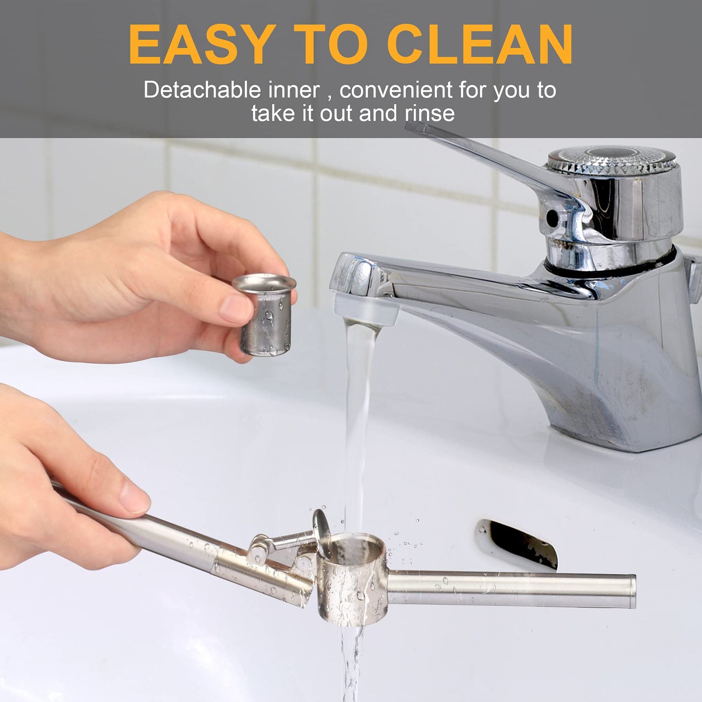 Garlic Press, 304 Stainless Steel Garlic Mincer & Crusher, Heavy Duty, Easy Squeeze, Rust Proof, Easy Clean