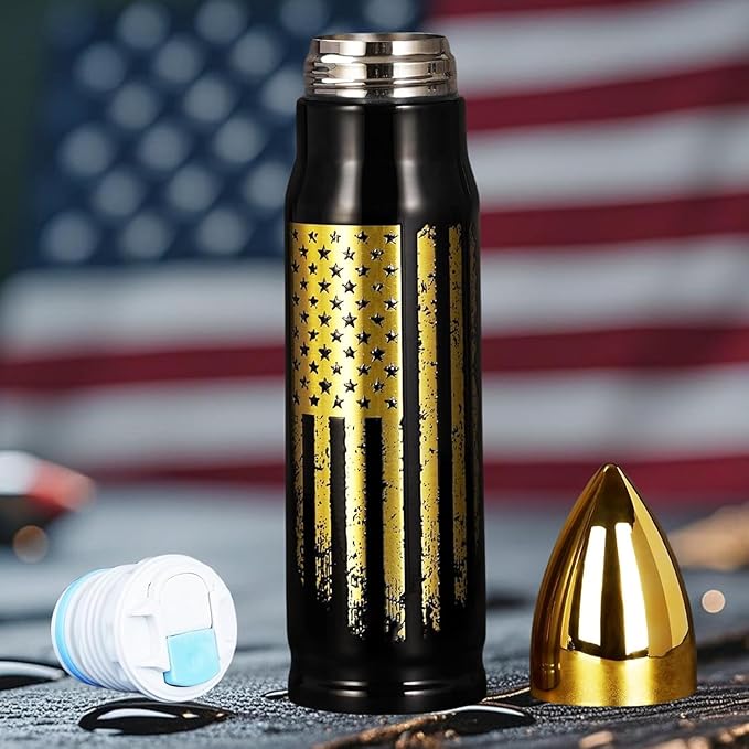 17oz Cool Tumbler Stainless Steel Gifts for Men Him Husband Dad - Unique Shaped Man Coffee Mug - Fishing Hunting Camping Christmas Birthday Gifts for Men - Stocking Stuffers White Elephant Gifts 2025
