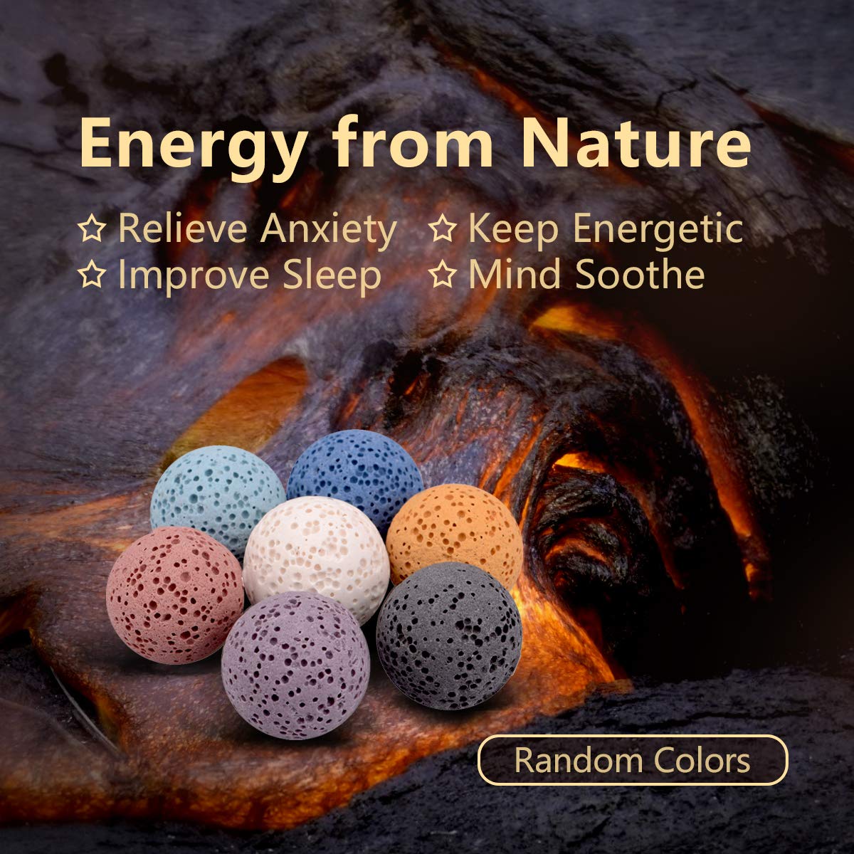 INFUSEU Essential Oil Diffuser Necklace for Women Aromatherapy Jewelry Lava Rock Stone Pendant Unique Vintage Rose Flower I Love You Gifts for Her Mom Wife Grandmother Spiritual People