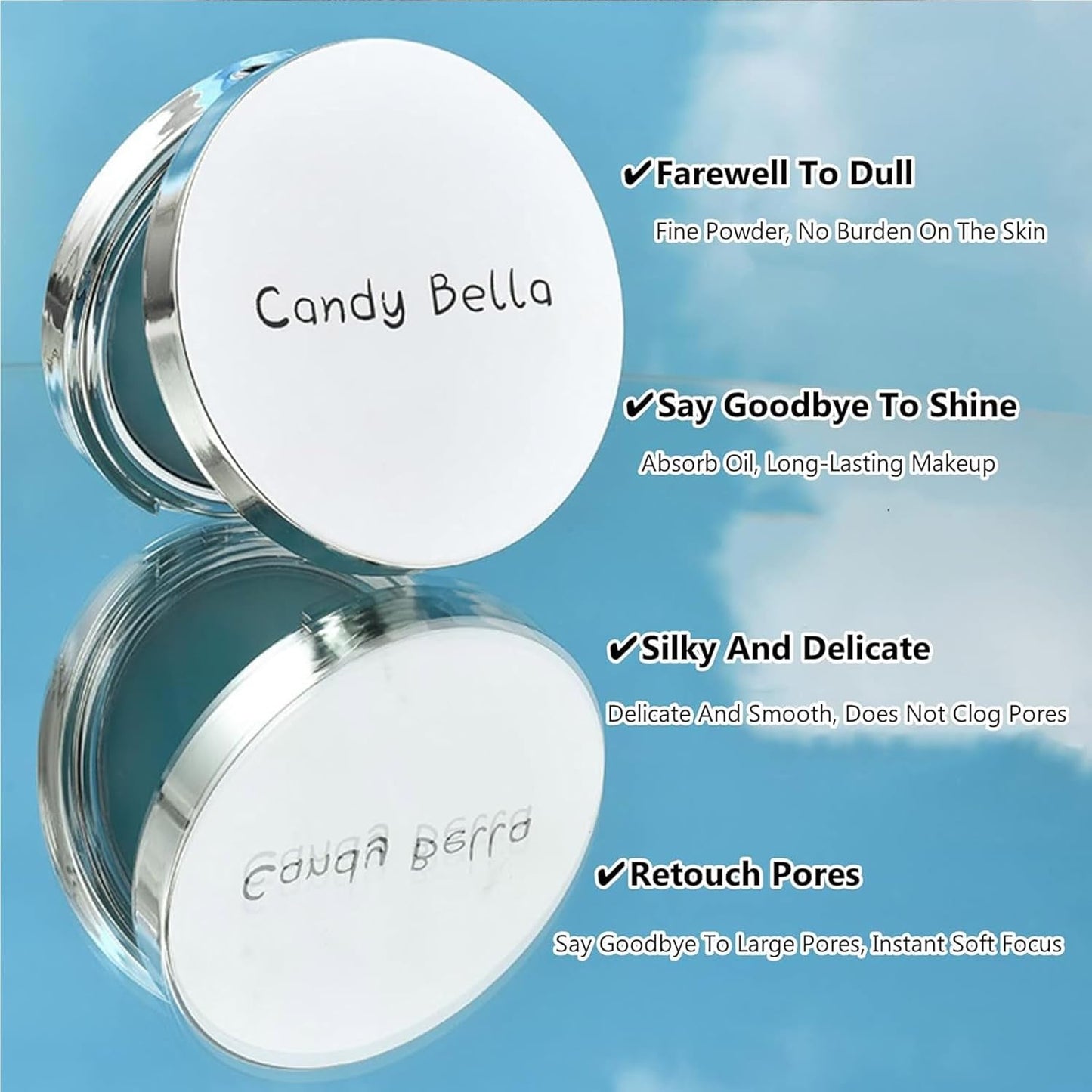 Oil Control Face Pressed Powder,Jelly Pressed Powder Face Makeup Setting Powder,Reduce Pores and Fine Lines Flawless Matte Long Lasting Finishing Lightweight Waterproof Face Cosmetics