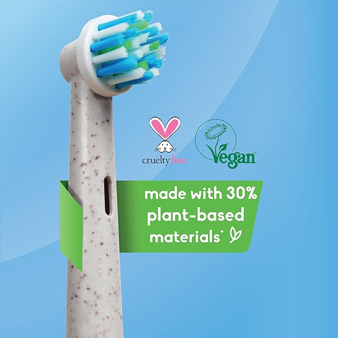 The Humble Co. Electric Toothbrush Heads – Replacement Heads Compatible with Oral B Toothbrush, Helps Remove Plaque and Eliminate Bad Breath (4pk)