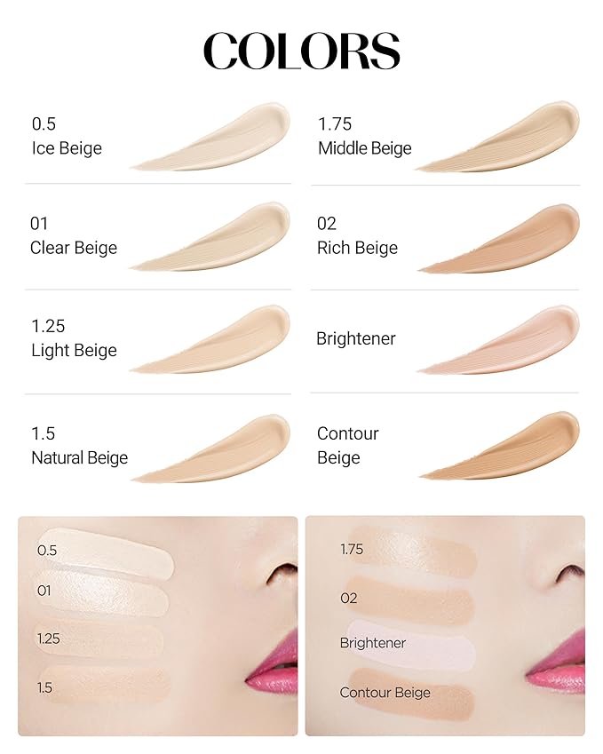 THESAEM Cover Perfection Tip Concealer 3 Color Set, Liquid Multi-Use Concealer, Full Coverage Makeup for Acne Dark Spots Dark Circles Hyperpigmentation and Blemishes, 0.2 fl.oz. (#1, #1.5, #2)