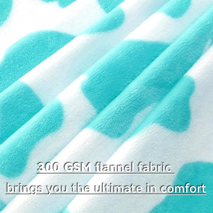 Blue Throw Blanket Soft Fleece Blankets Cyan Blue Lightweight Fuzzy Blanket Gifts Decor Stuff for Girls Women Teen Couch Bed