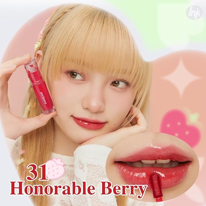 Peripera Ink Mood Glowy Tint | Lip-Plumping, Naturally Moisturizing, Lightweight, Glow-Boosting, Long-Lasting, Comfortable, Non-Sticky, No White Film (031 HONORABLE BERRY)