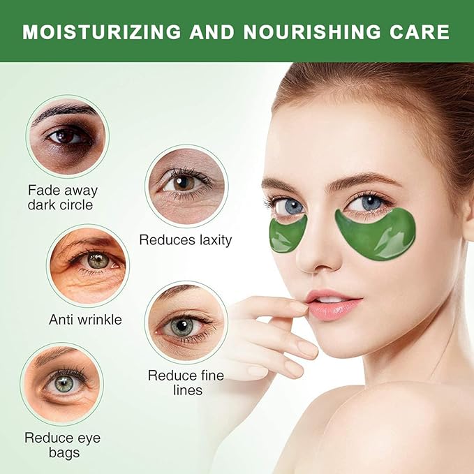 30 Pairs Lip Mask Under Eye Masks Patches, Crystal Collagen Hydrating Moisturizing Smoothing Lips Gel Pads for Puffy Eyes Bags,Dark Circles,Puffiness,Fine Lines,Wrinkles,Anti-Aging Aloe Vera