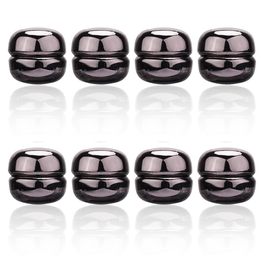 8pcs Strong Magnetic Hijab Pins - Multi-Purpose No-Snag Buttons, Scarf Clasp, Pinless Brooch for Women's Clothing (Silver)