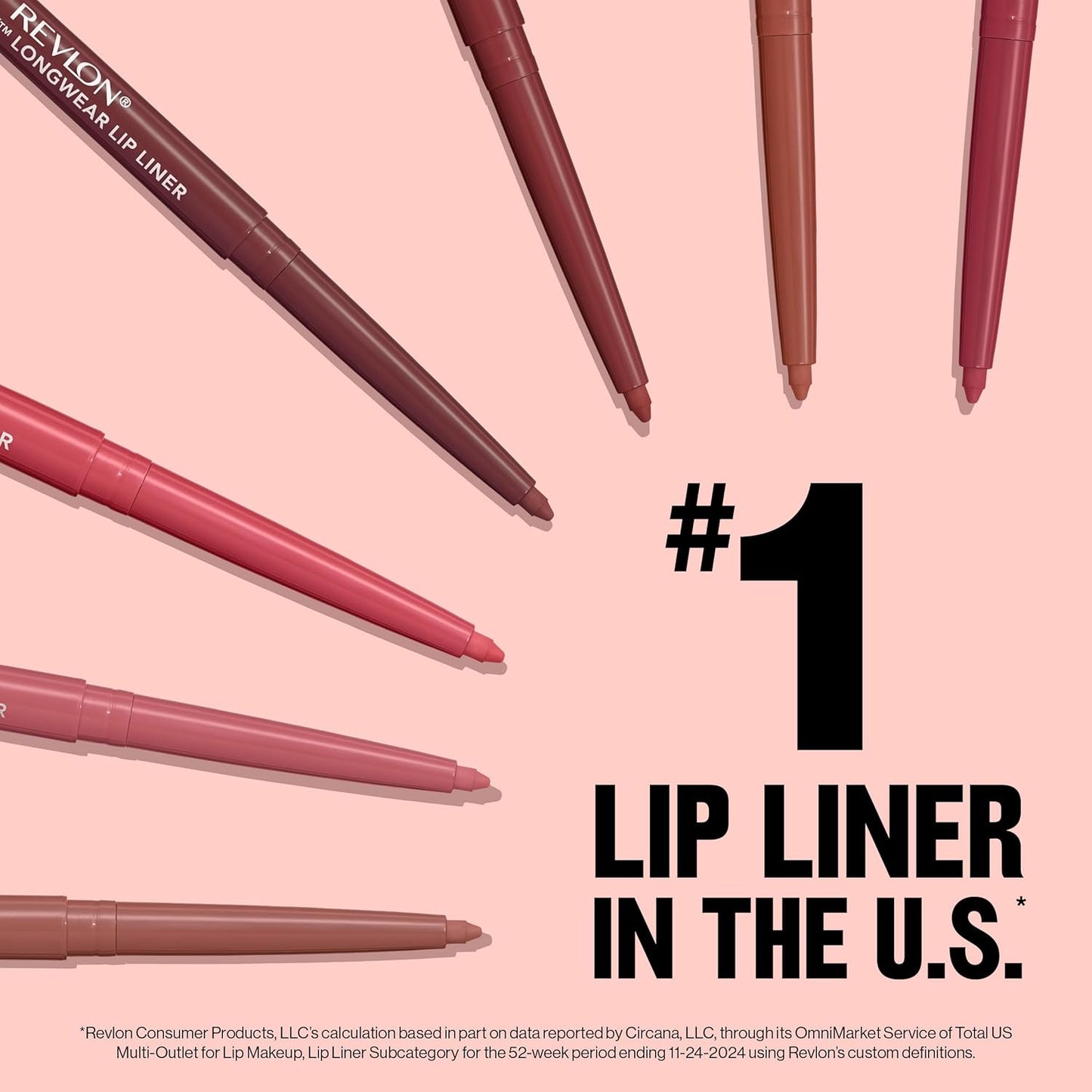 Revlon Colorstay Lip Liner Makeup with Built-in-Sharpener, Longwear Rich Colors, Smooth Application, 660 Mauve, 0.01 oz
