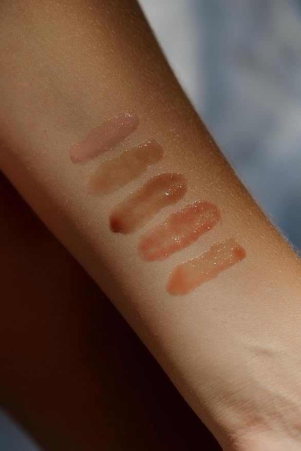Tinted Lip Oil with Tallow & Lanolin – Hydrating Balm-Gloss Hybrid with Cherry Seed Oil & Castor Oil – Natural Mineral Pigments, Nourishing Moisture, Non-Sticky Shine (5 Shades) (Cherry)