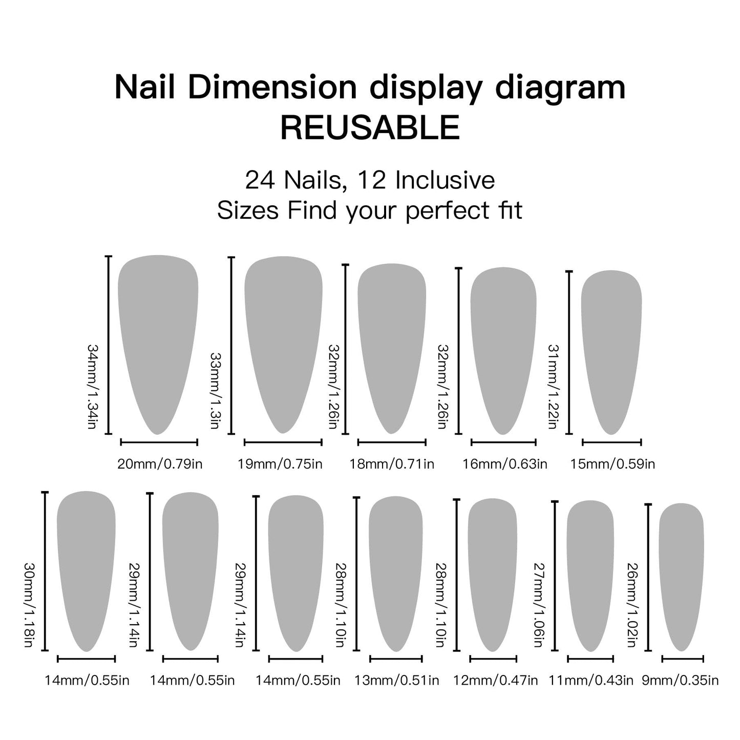 RUOKEXIN Long Stiletto Press on Nails French Tip Fake Nails Glitter False Nails with Designs Almond Nail Press ons Sparkly Artificial Nails for Women 24Pcs
