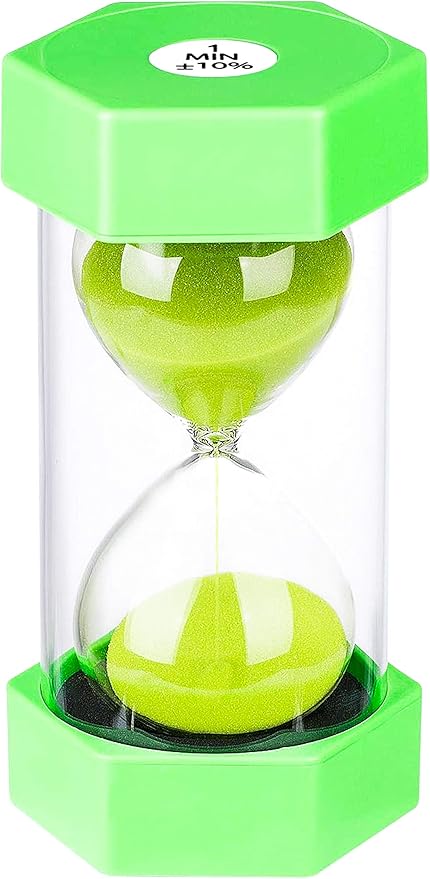SuLiao Hourglass Timer Clock 1 Minute：Colorful Sand Timer,Small Blue Sand Watch one Minute,Plastic Hour Glass Sandglass for Kids, Games, Classroom, Kitchen, Decorative
