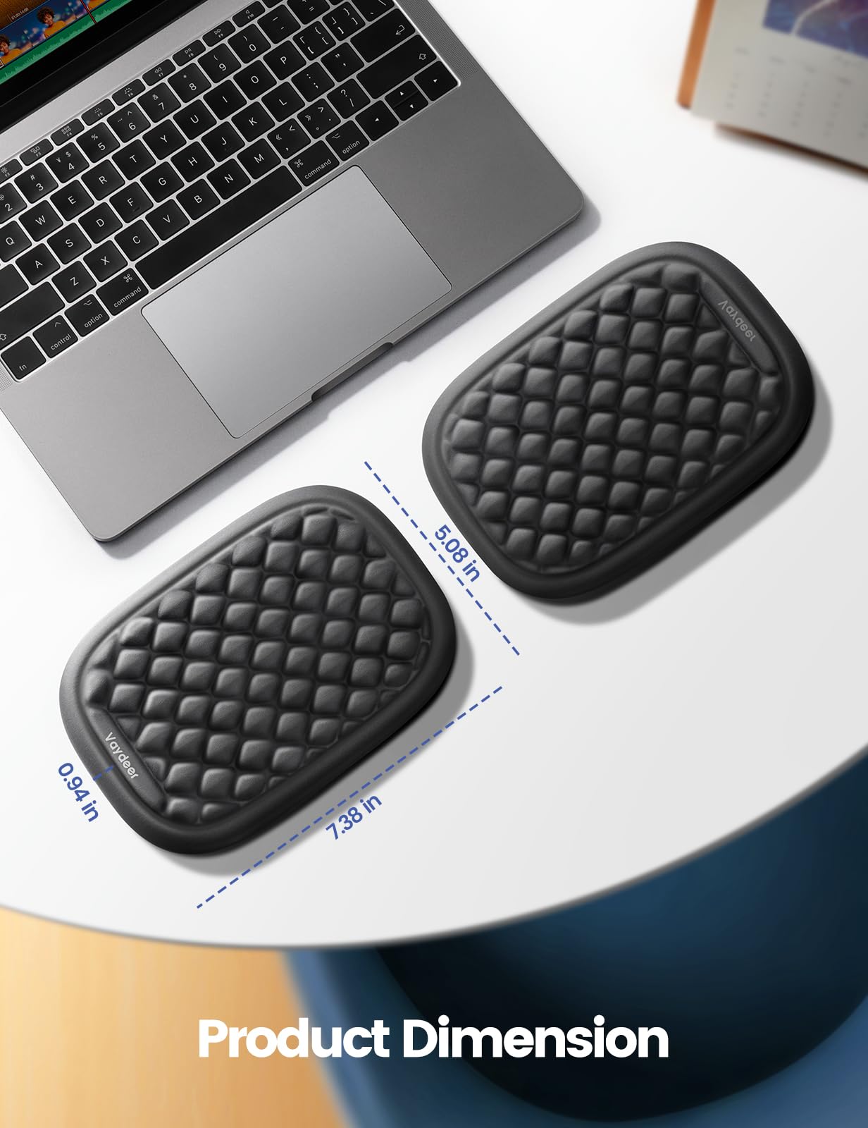 【Upgraded Larger and Thicker】Vaydeer Elbow Rest Pad 1pc, Desk Wrist Rest Memory Foam Armrest, Ergonomic Mouse Cushion Support, Wrist Pain Relief for Computer Laptop Working Typing Gaming Office Gadget