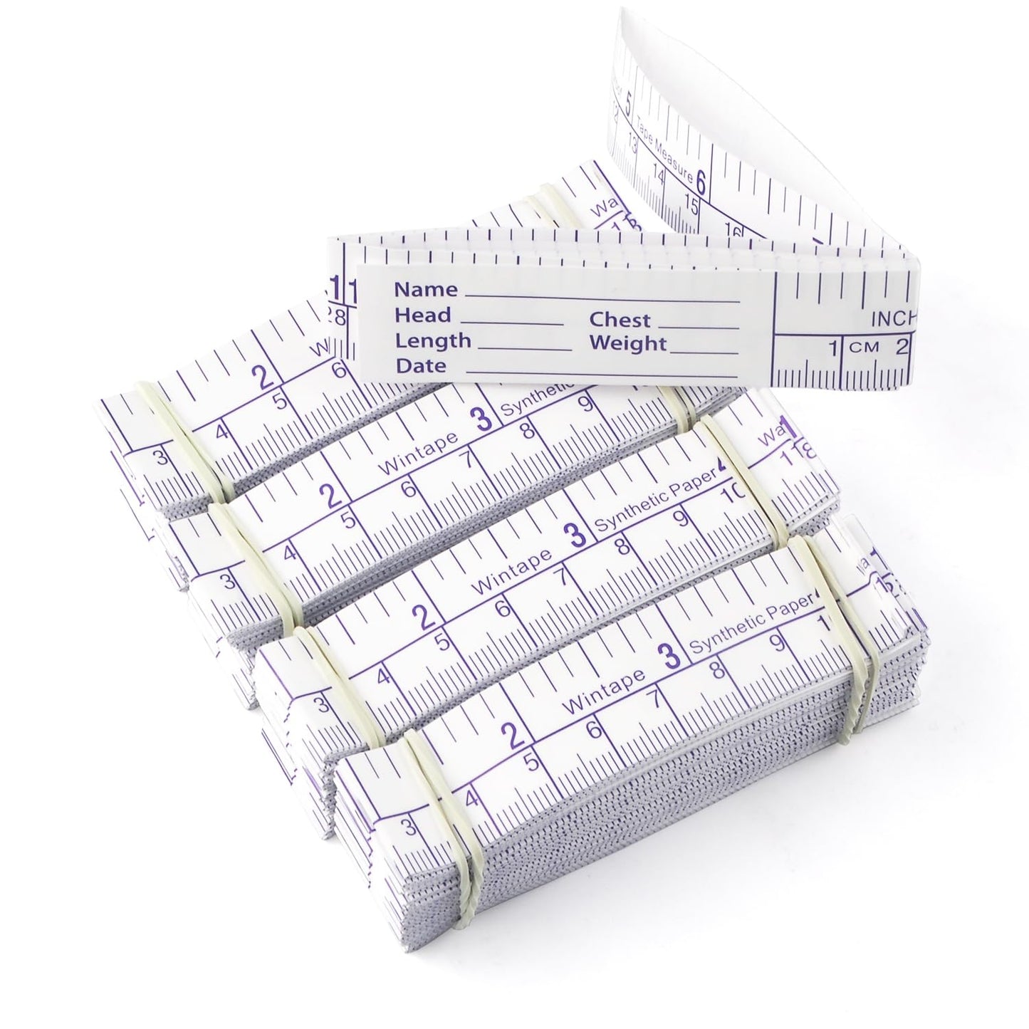 VAXATO (Pack of 100) 24Inch/60CM Paper Tape Measure, Disposable Wound Measuring Rulers，Educare Measuring Tape, Wound Measurement Tools, Medical Measurement Ruler