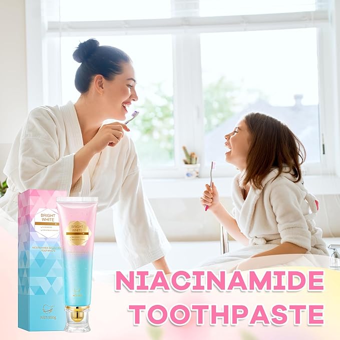 Niacinamide Whitening Toothpaste, Niacinamide Toothpaste Intensive Whitens Teeth, Protects Tooth Enamel, Fresh Breath & Stain Removal Formula,Freshens Breath 24 Hours