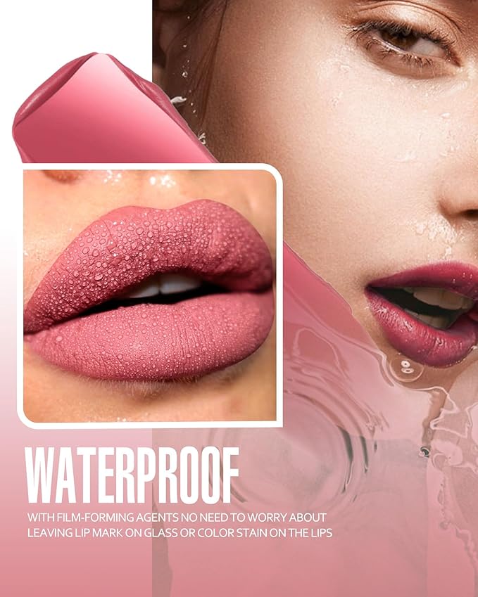 Rose Red Lipstick Long Lasting Lipsticks for Women Smudgeproof Transferproof Cruelty Free Lip Makeup, 905 Bad Guy
