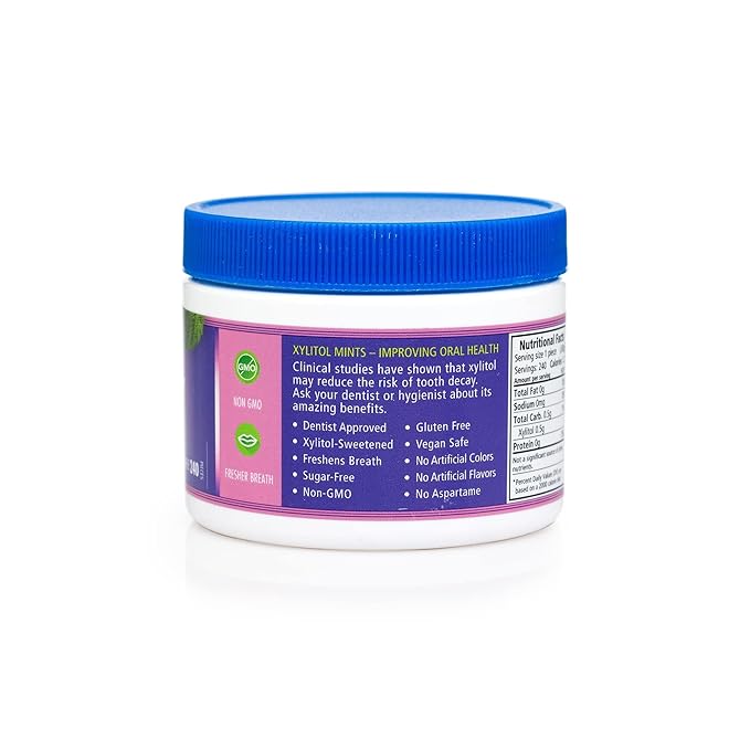 Spry Xylitol Berry Blast Mints Sugar Free Candy - Promote Oral Health, Increase Saliva Production, Stop Bad Breath, Non-GMO, Gluten-Free, 240 Count (Pack of 1)