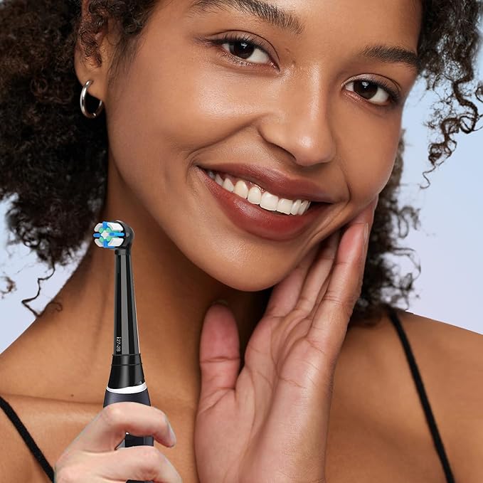 iO Replacement Heads Compatible with Oral B IO 2/3/4/5/6/7/8/9/10 Series Electric Toothbrush,Compatible with Oral B io Series Toothbrush Heads with Medium Bristles,Black