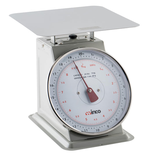 Winco Analog Receiving Scale with Dial, 8"