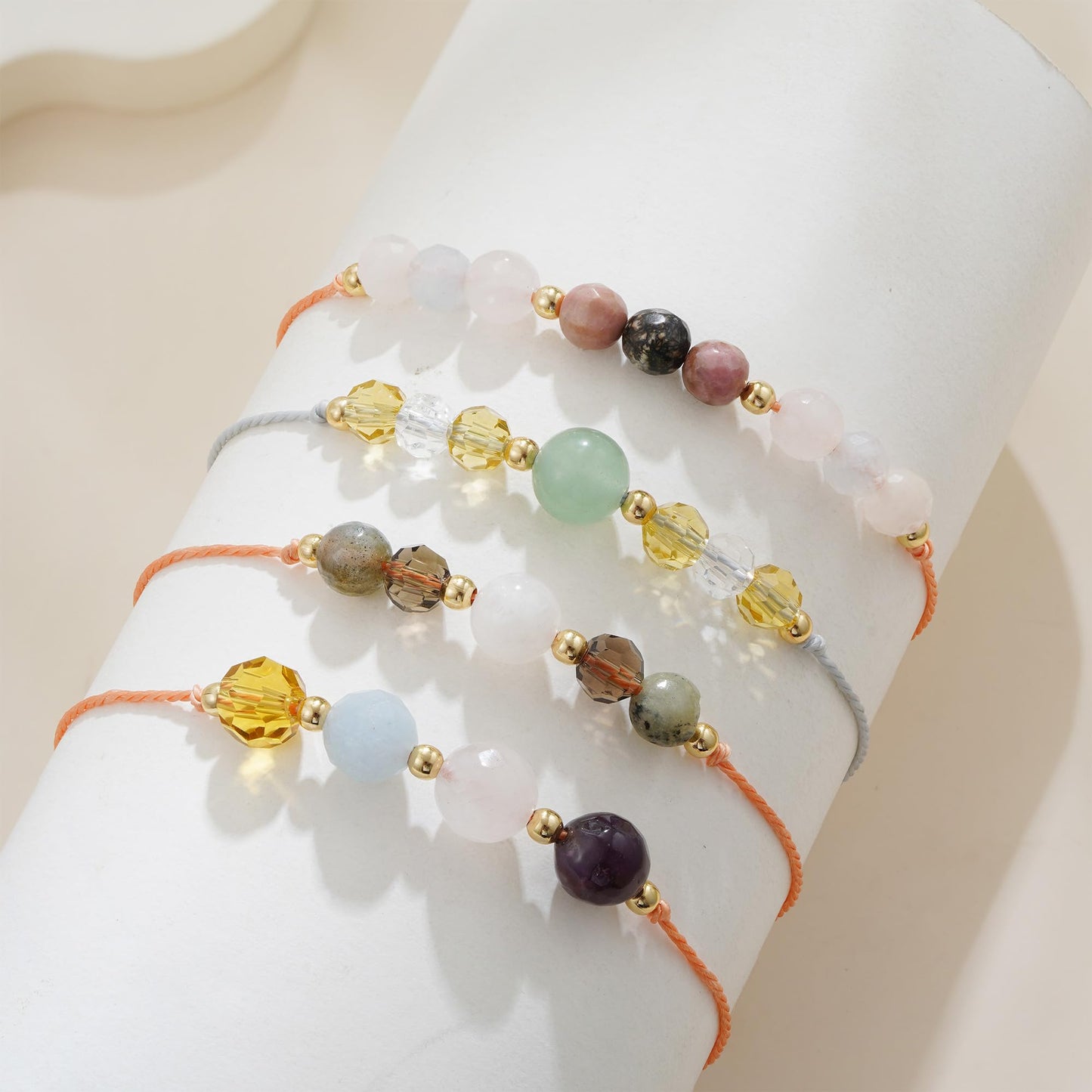 Fezodo Inspirational Encouragement Gifts for Women, Good Vibes Only Moonstone Bracelet Encouragement Cheer Up Gifts for Women Friend Sister Coworker Bestie