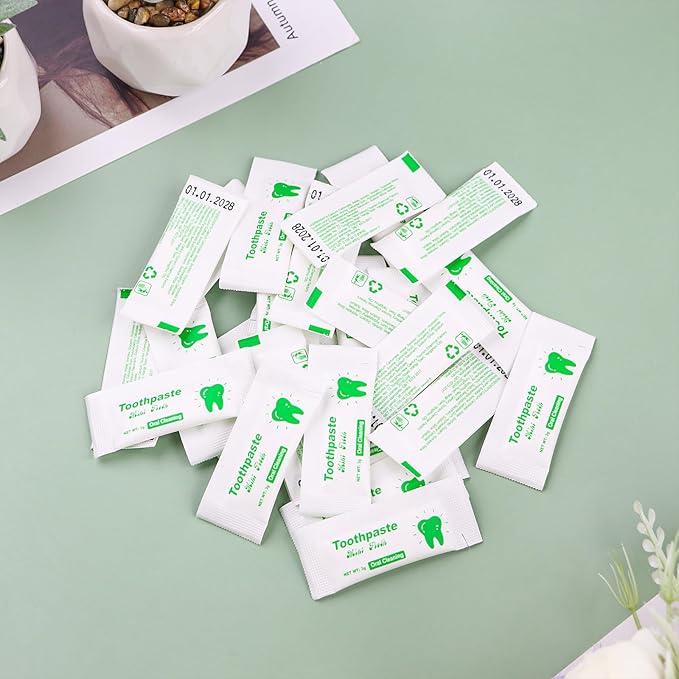 Too Small Bulk Travel Size Toothpaste Pack of 30,0.105 oz Extra Small Toothpaste Travel Size Bulk Mint Mini Disposable Toothpaste for Hotel,Guests,Homeless,Charity(Only Good for Single Use)