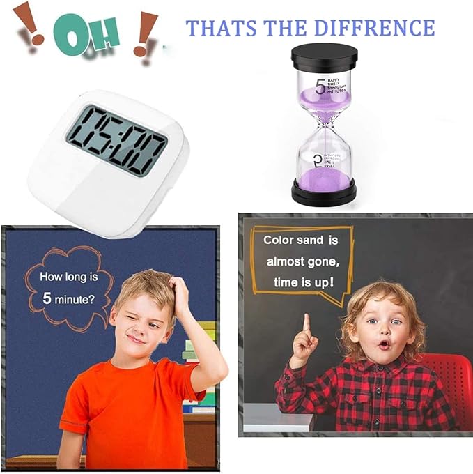 SuLiao Hourglass 3 Minute Sand Timer：Colorful Sand Clock, Small Reloj De Arena Three Minutos, Plastic Hour Glass Sandglass for Kids, Games, Classroom, Kitchen, Decor
