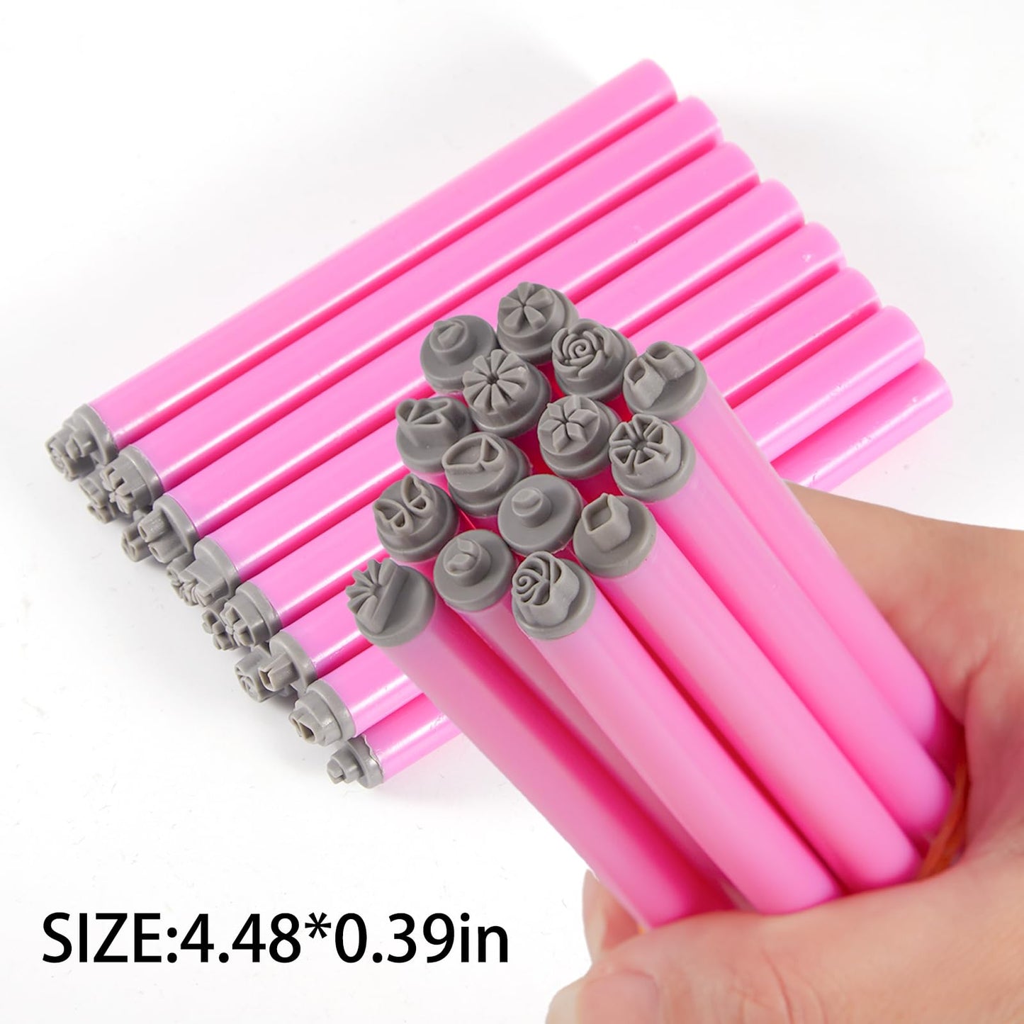 JERCLITY 15pcs Nail Art Stamp Pen Set Flower Leaf Butterfly Patterns Nail Art Stamps Pen Manicure Graffiti Tools Nail Art Pens for Women Girls