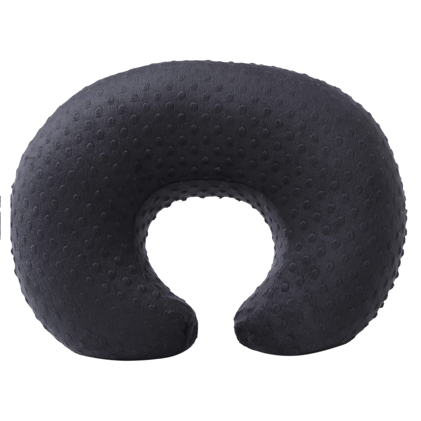 Baby Nursing Pillow and Body Positioner with Premium Slipcover for Breastfeeding for Baby Boys and Girls, Feeding Pillow with Breathable Comfortable Pillowcase (Black)