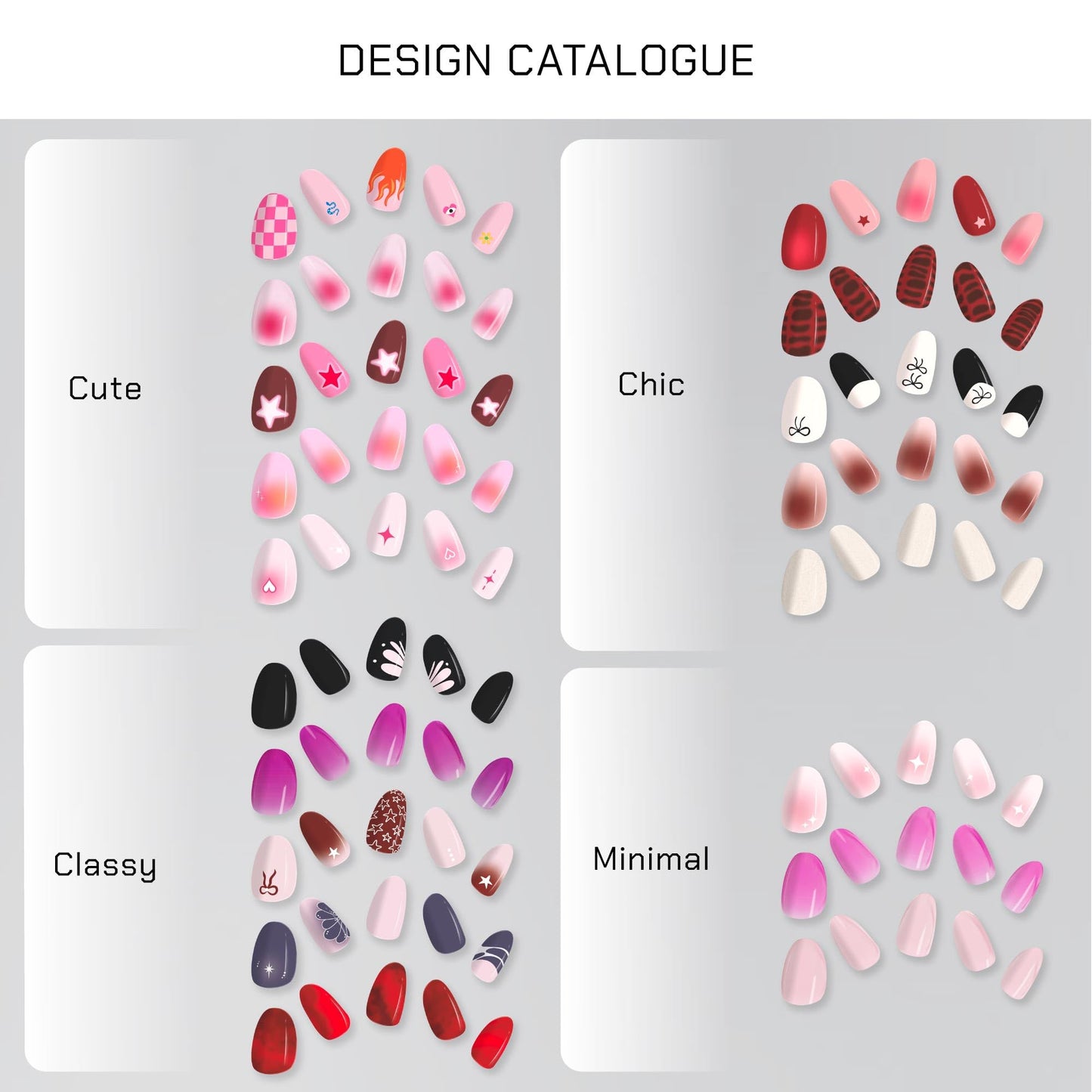 Kijibae Semi Cured Gel Polish Strips | 24pc UV LED Required Wraps | Gift Peel and Stick Nails | Coquette DIY Home Manicure | Press On Alternative (Knot Yours)