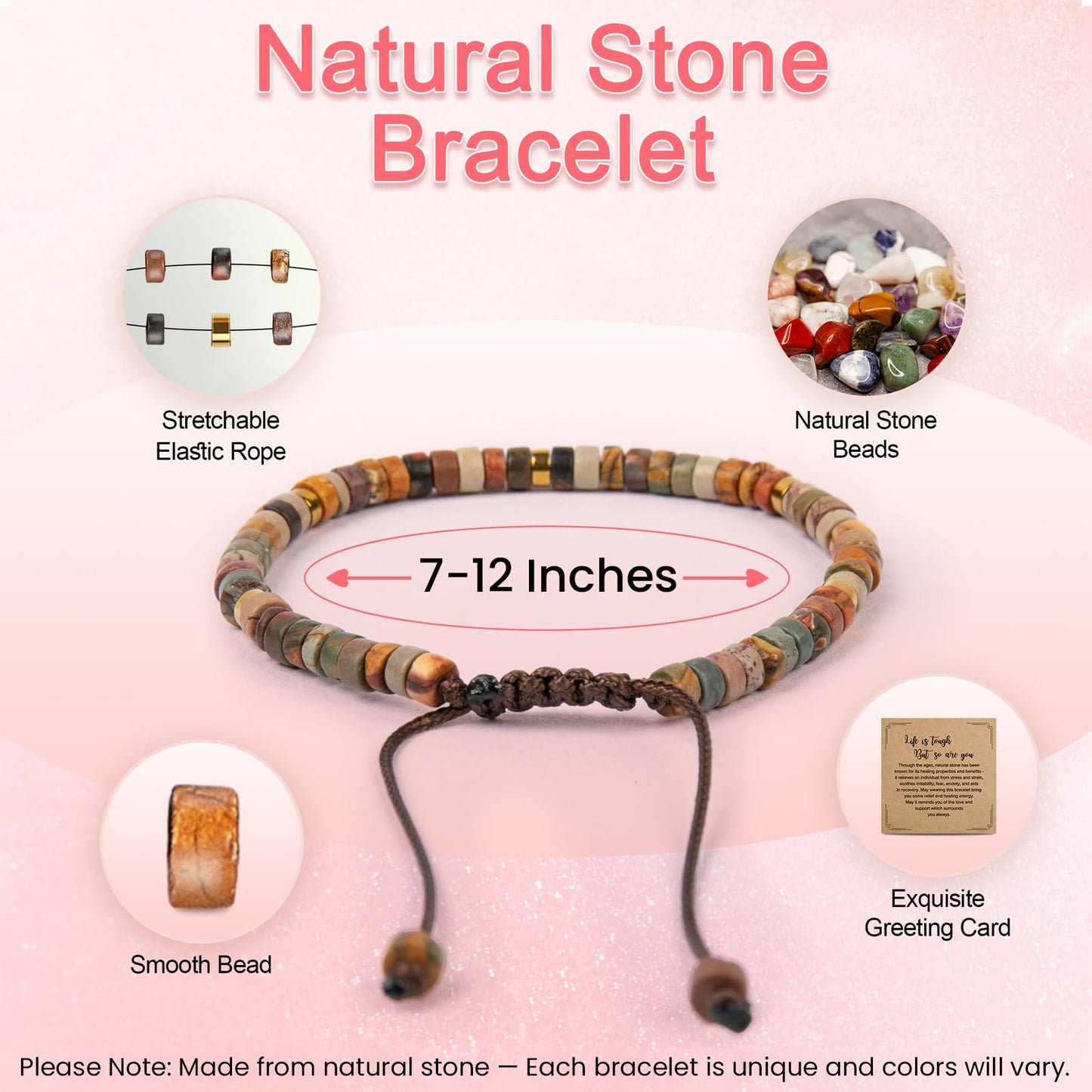 ZOKCC Mother in Law Bracelets Gifts for Women Healing Natural Stone Beads Bracelets - Inspirational Mothers Day Christmas Birthday Gifts for Mother in Law