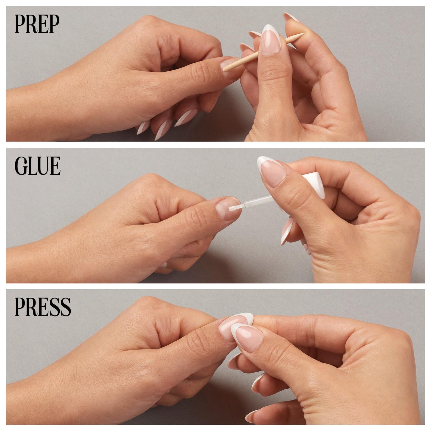 Lilac St - Press On Nails, Gold In My Veins (30 Nails, 15 Sizes) - Long, Almond, Glossy, Opaque - Brush On Nail Glue, Nail File, Cuticle Stick, Prep Pad - Reusable - Cruelty Free, Vegan, Women Founded