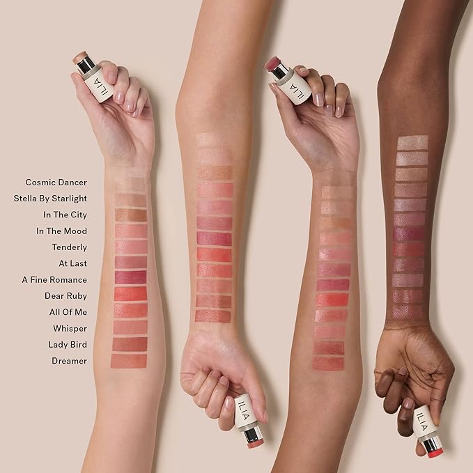 ILIA - Multi-Stick For Lips + Cheeks | Buildable, Creamy, Multi-Use Color Formula for All Skin Types | Nourish, Soften, Protect | Non-Toxic, Vegan, Cruelty-Free (Dear Ruby, 0.15 oz | 4.5 g)
