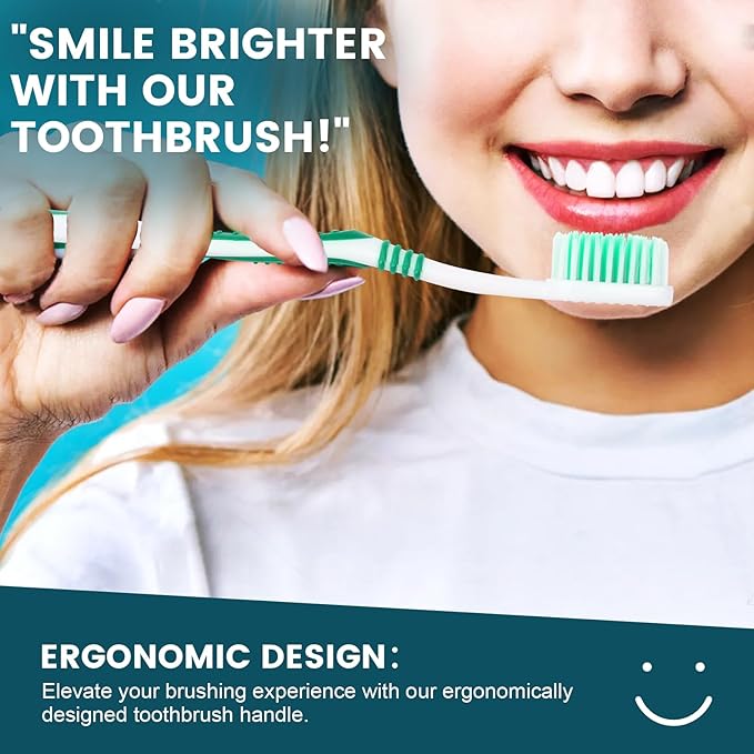 Navona 100 PCS Disposable Toothbrush with Toothpaste Bulk, Travel Toothpaste, Bulk Toothpastes, Individually Wrapped Bulk Toothbrush, Ergonomics Handle,Medium Soft Bristle, Perfect for Travel, Hotel
