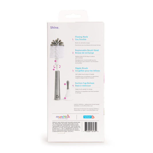 Munchkin® Shine™ Stainless Steel Bottle Brush and Refill Brush Head