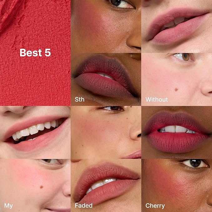 fwee Blurry Pudding Pot + Keychain SET | Airbrushed Blush & Lip, Buildable Pigment, Long-lasting, Lightweight, Easy to Blend, Natural Soft Matte Finish Makeup – Ambitious (Warm Red) | 0.17 oz