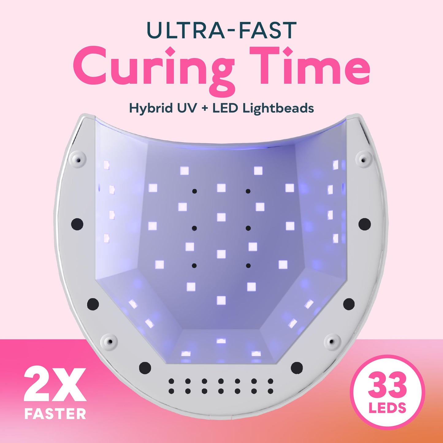 SUNUV UV Light for Gel Nails Polish, UV LED Nail Lamp with 4 Timer Settings, Auto Sensor Removable Base SUN2C Grey