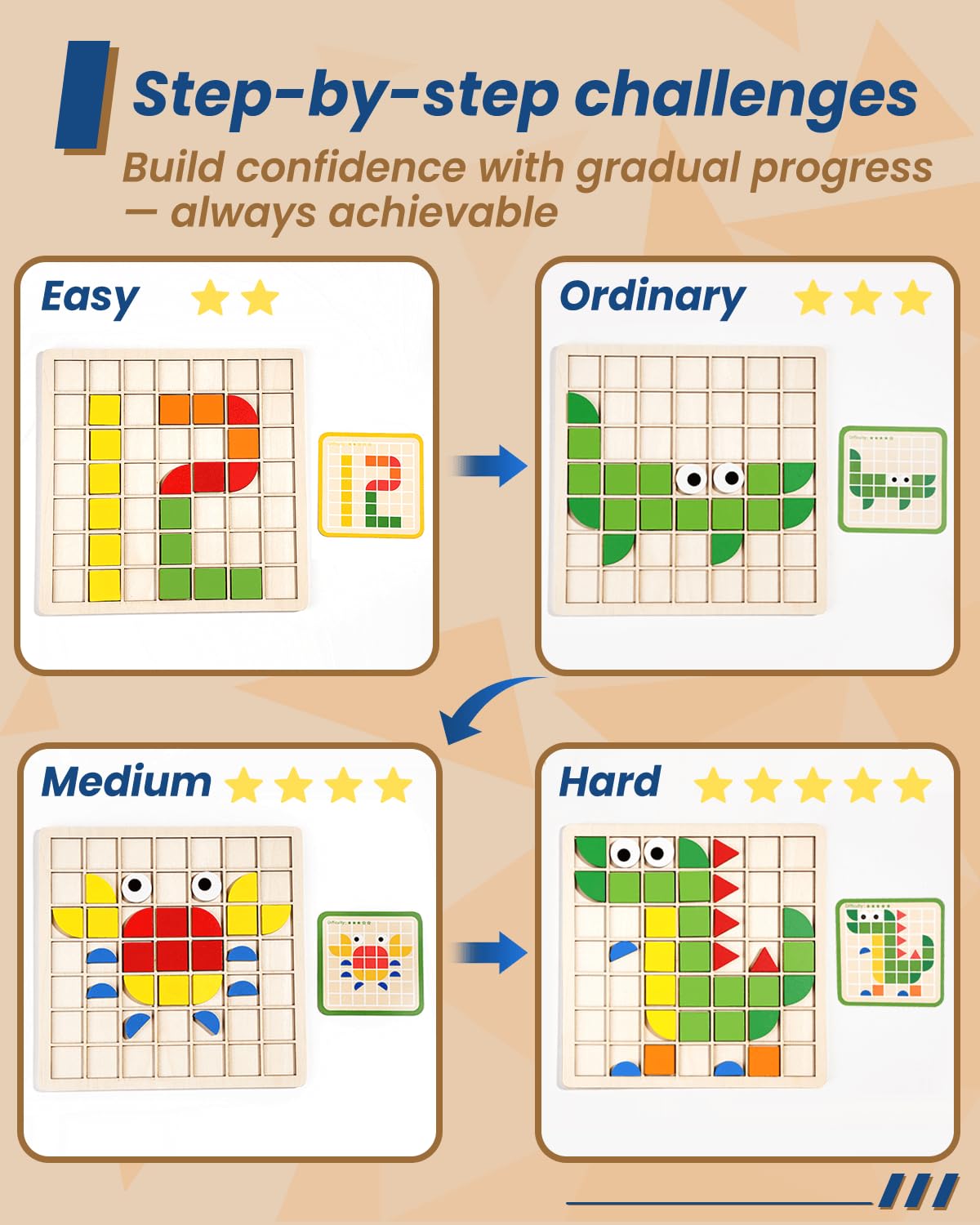 Dementia Activities for Seniors, Wooden Puzzles for Adults, Memory Games for Seniors with Dementia, Alzheimers Products for Elderly, Cognitive Therapy Puzzle, Brain Occupational Gift