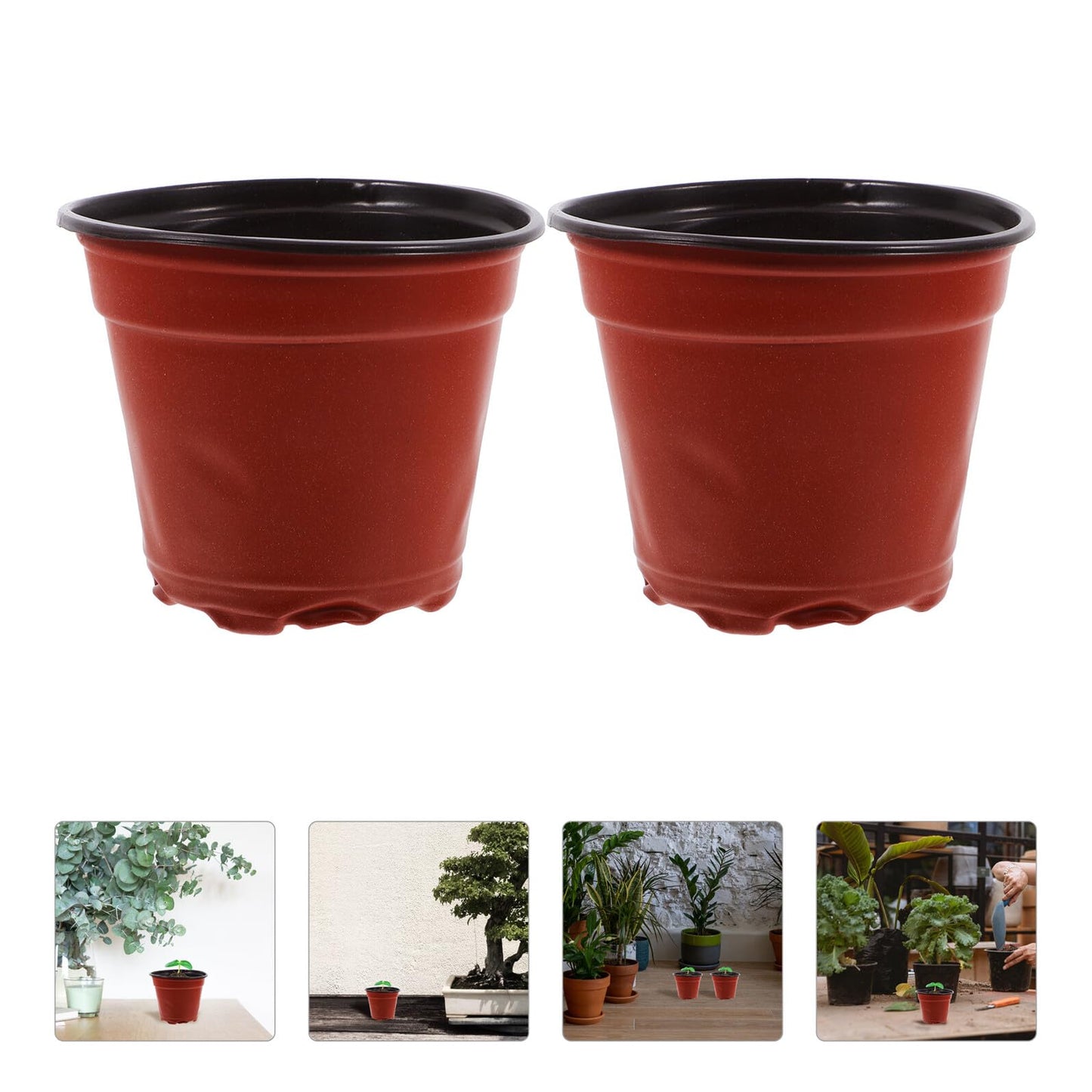 YARNOW 100pcs Plastic Strawberry Seedling Nursery Cups, Dual-Color Plant Cultivation Pots for Outdoor Gardening and Succulent Propagation