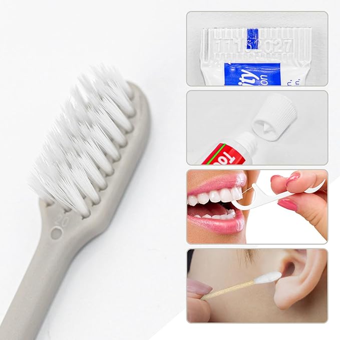 Disposable Toothbrushes, Toothbrush and Toothpaste, Toothbrush and Toothpaste Travel, Comes with Hotel Vanity Set, Individually Packaged, Suitable for Hotel, Home, Camping, Travel (30-Pack)