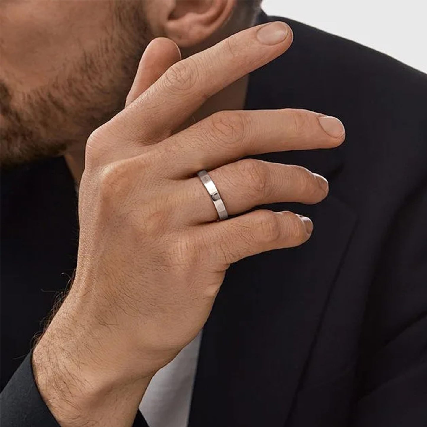 STARCHENIE Solid 925 Sterling Silver 4mm Wedding Band Ring, Comfort Fit High Polish, for Men and Women (Size 7)