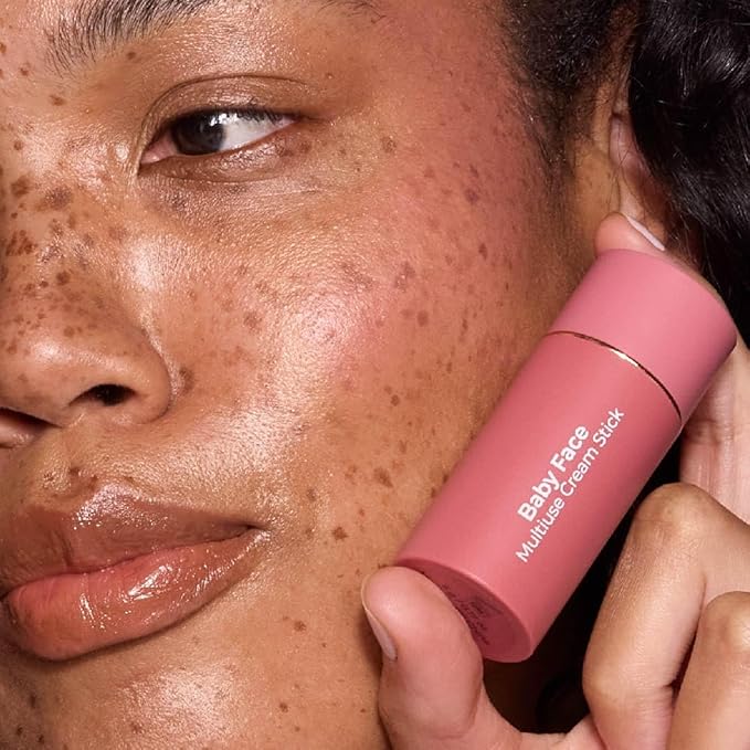 MCoBeauty - Baby Face Multiuse Cream Stick for Lips and Cheeks - Blush Stick in Nude Peach Shade - Contains Moisturising Jojoba Seed Oil, Coconut Oil and More - Charley