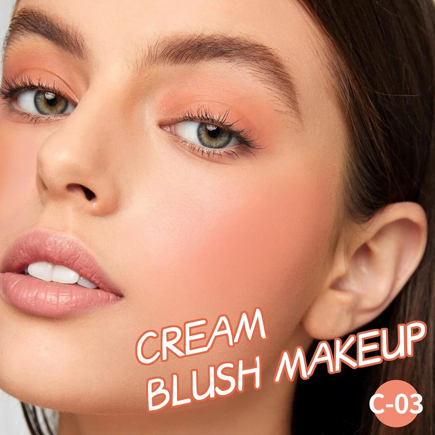 Boobeen Cream Blush Stick for Cheek Makeup, Multi Stick Makeup Face Blush Stick Matte Natural, Lightweight Buildable Blush Makeup Stick for Cheeks Eyes and Lips, Nude Creamy Formula