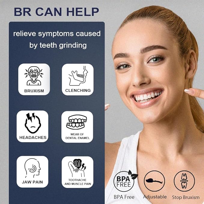 KOHEEL BR-PRO Adjustable Mouth Guard for Teeth Grinding and Clenching, No Boiling Night Guard, Stop Bruxism Dental Guard (6 Count)