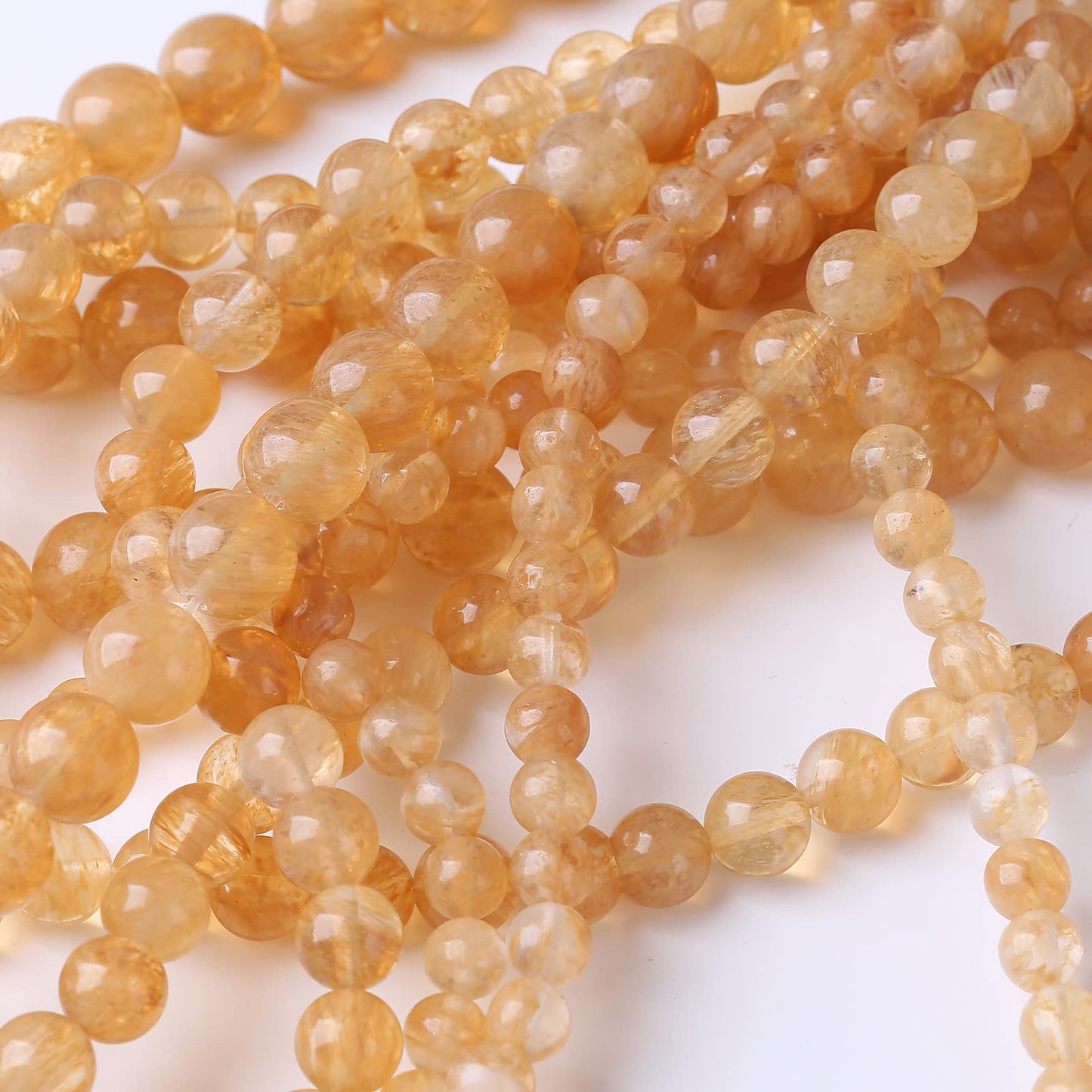 48PCS 8MM Tea Watermenlon Stone Beads Energy Healing Beads for DIY Jewelry Bracelet Necklace Making for Jewelry Making 15Inch