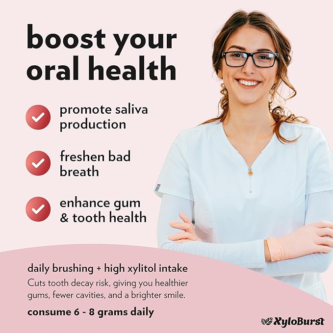 XyloBurst - Xylitol Mints | Sugar Free Breath Mint for Oral Health | Gluten Free, Vegan, Keto Friendly | Aspartame Free Mints | Berry | 275 Count